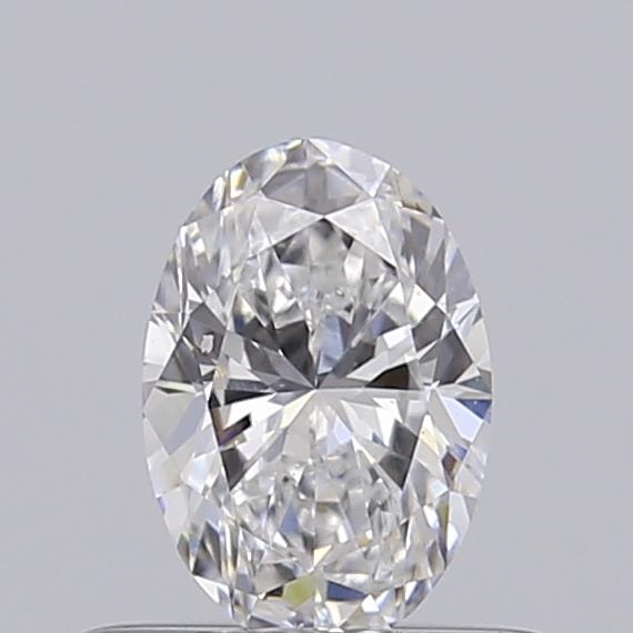 Actual 0.38 carat D Oval lab-grown diamond