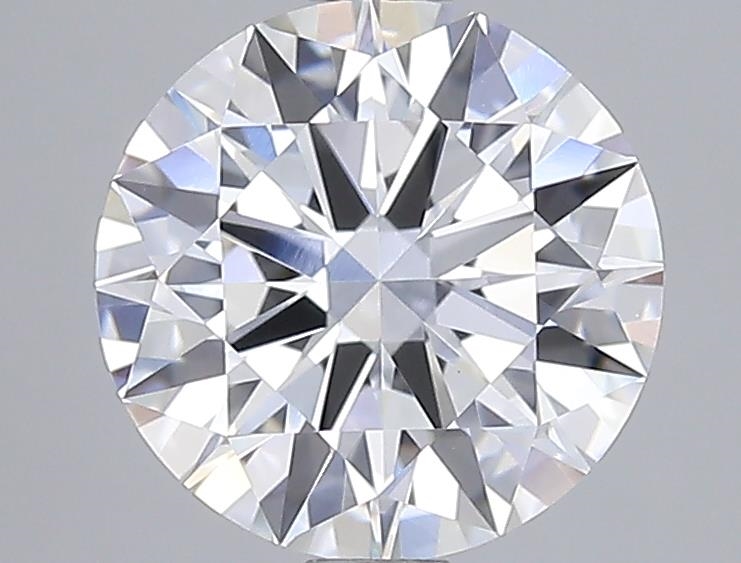 Actual 2 carat F Round lab-grown diamond