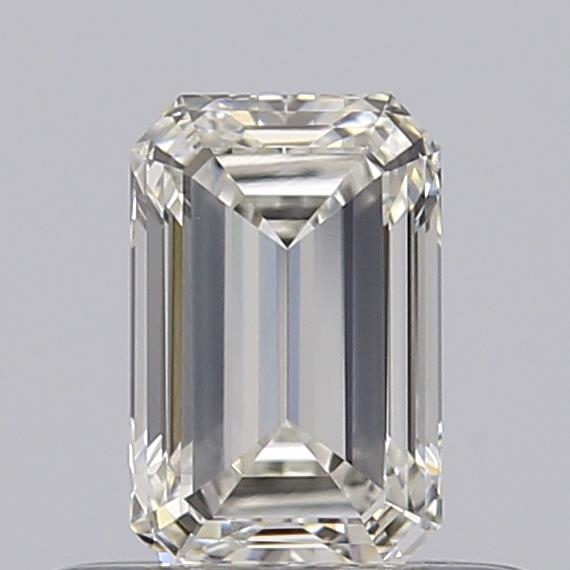 Actual 0.44 carat F Emerald lab-grown diamond
