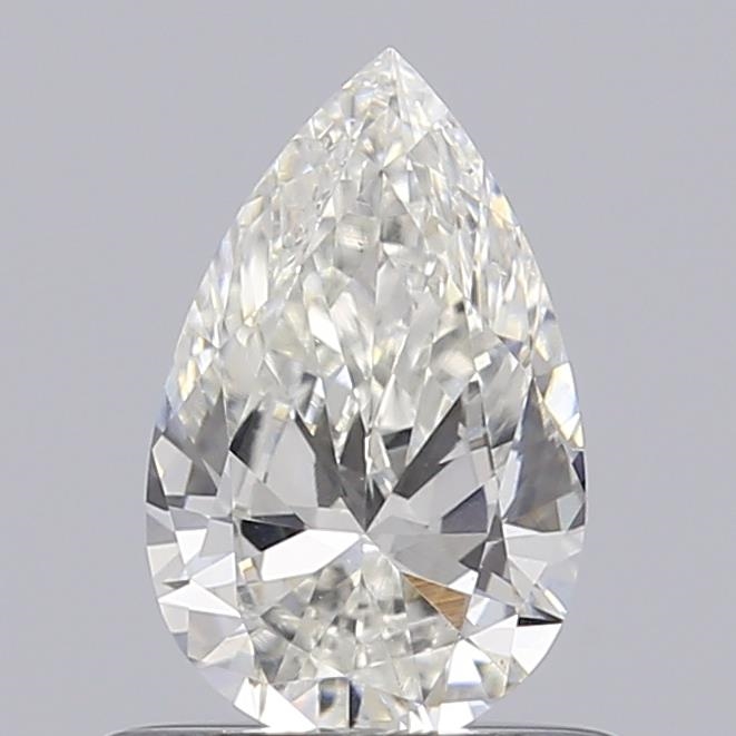 Actual 0.54 carat G Pear lab-grown diamond