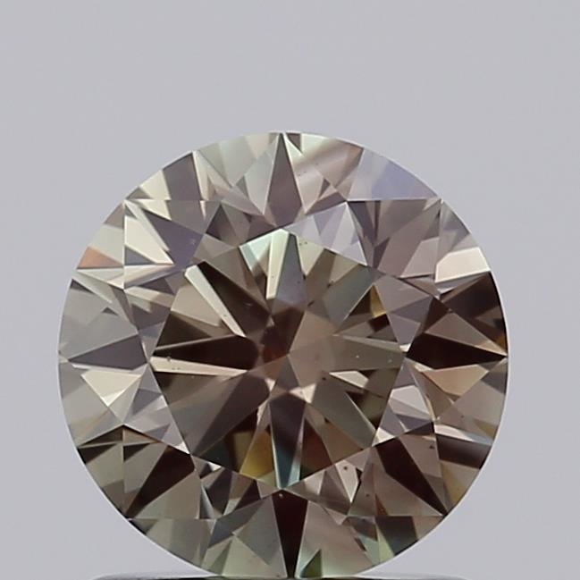 Actual 1 carat Fancy Grayish Green Round lab-grown diamond