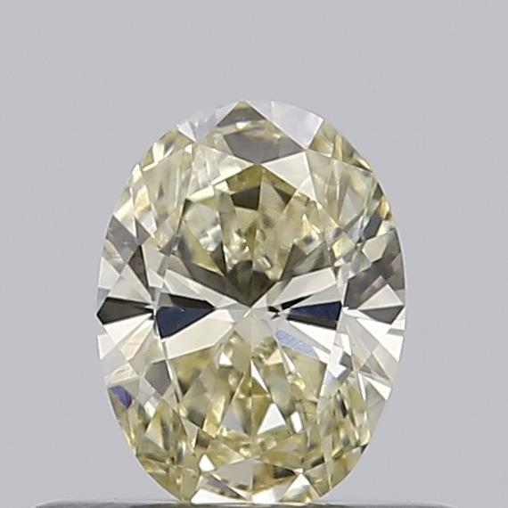 Actual 0.33 carat Light Yellow Oval lab-grown diamond