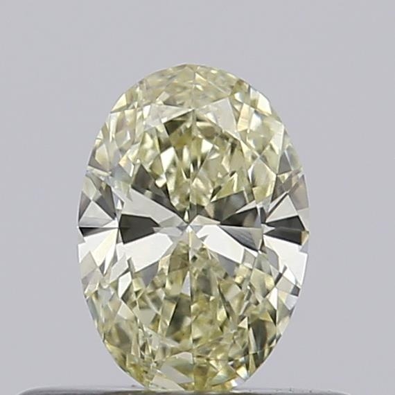 Actual 0.29 carat N Oval lab-grown diamond