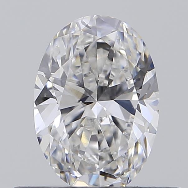 Actual 0.5 carat E Oval lab-grown diamond