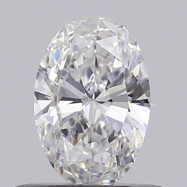 Actual 0.45 carat E Oval lab-grown diamond