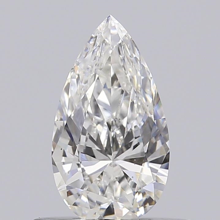 Actual 0.51 carat G Pear lab-grown diamond