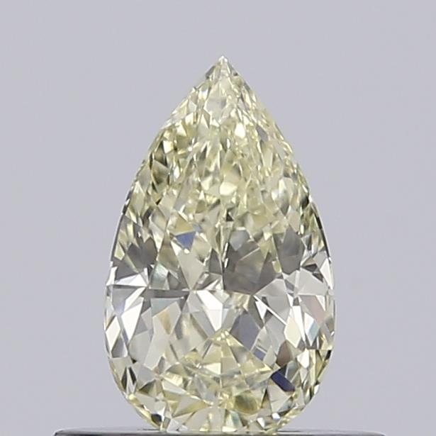 Actual 0.52 carat Light Yellow Pear lab-grown diamond