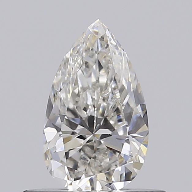 Actual 0.52 carat G Pear lab-grown diamond