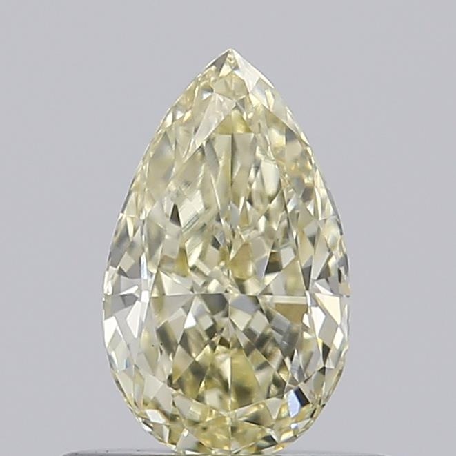 Actual 0.51 carat O Pear lab-grown diamond