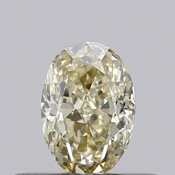 Actual 0.34 carat Light Yellow Oval lab-grown diamond