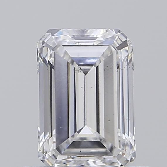 Actual 0.51 carat E Emerald lab-grown diamond