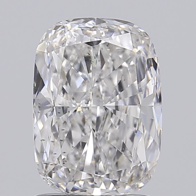 Actual 1.51 carat E Cushion lab-grown diamond