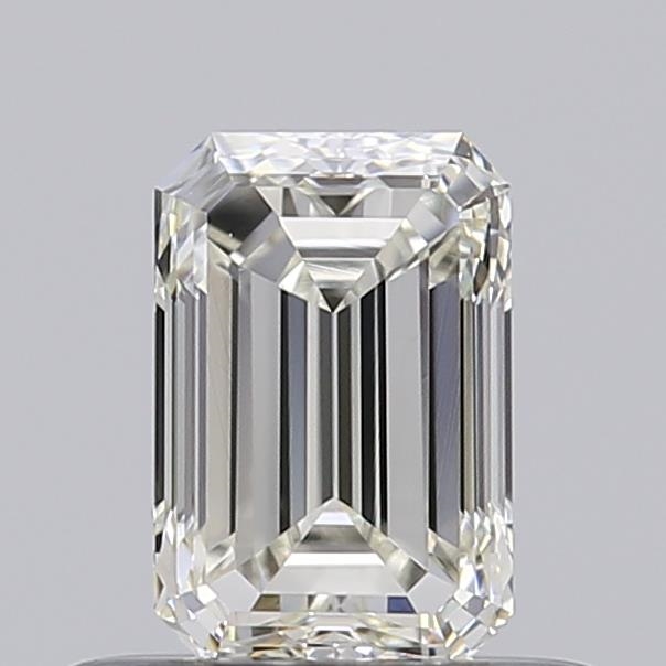 Actual 0.5 carat H Emerald lab-grown diamond