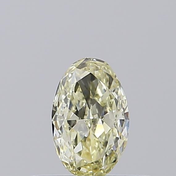 Actual 0.3 carat Light Yellow Oval lab-grown diamond