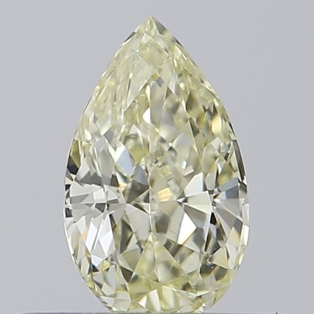 Actual 0.31 carat Light Yellow Pear lab-grown diamond