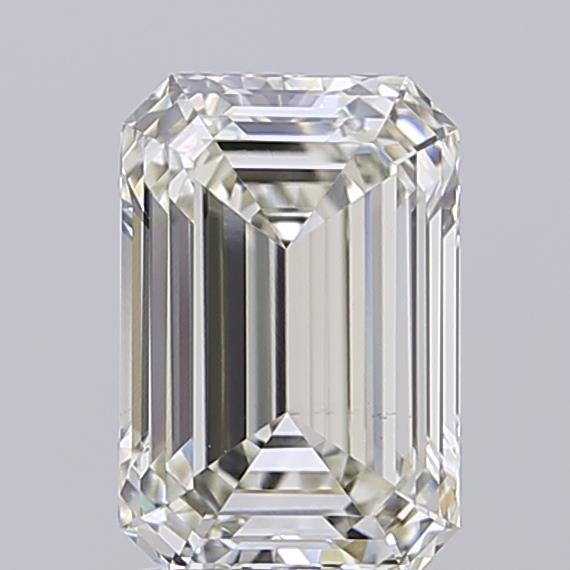 Actual 2.08 carat H Emerald lab-grown diamond