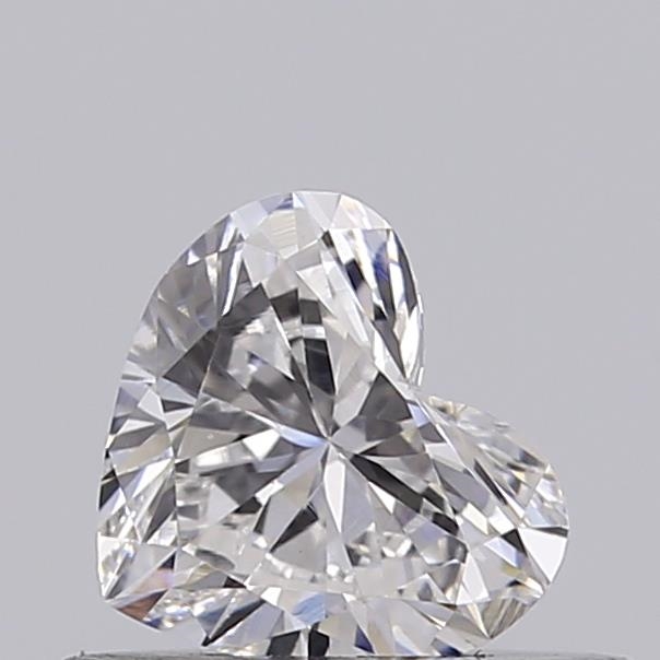 Actual 0.42 carat E Heart lab-grown diamond