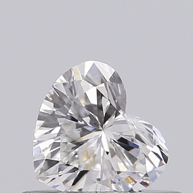 Actual 0.41 carat E Heart lab-grown diamond